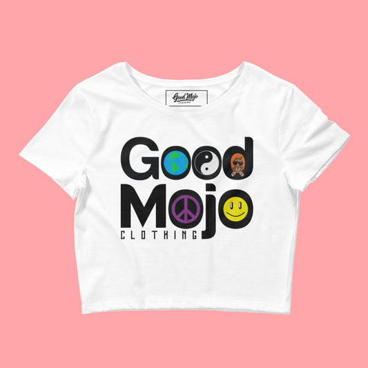 Good Mojo Clothing  Women’s Symbols Crop Tee